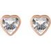 Heart Bezel-Set Stud Earrings