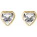 Heart Bezel-Set Stud Earrings