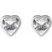 Heart Bezel-Set Stud Earrings