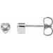 Heart Bezel-Set Stud Earrings