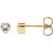 Heart Bezel-Set Stud Earrings