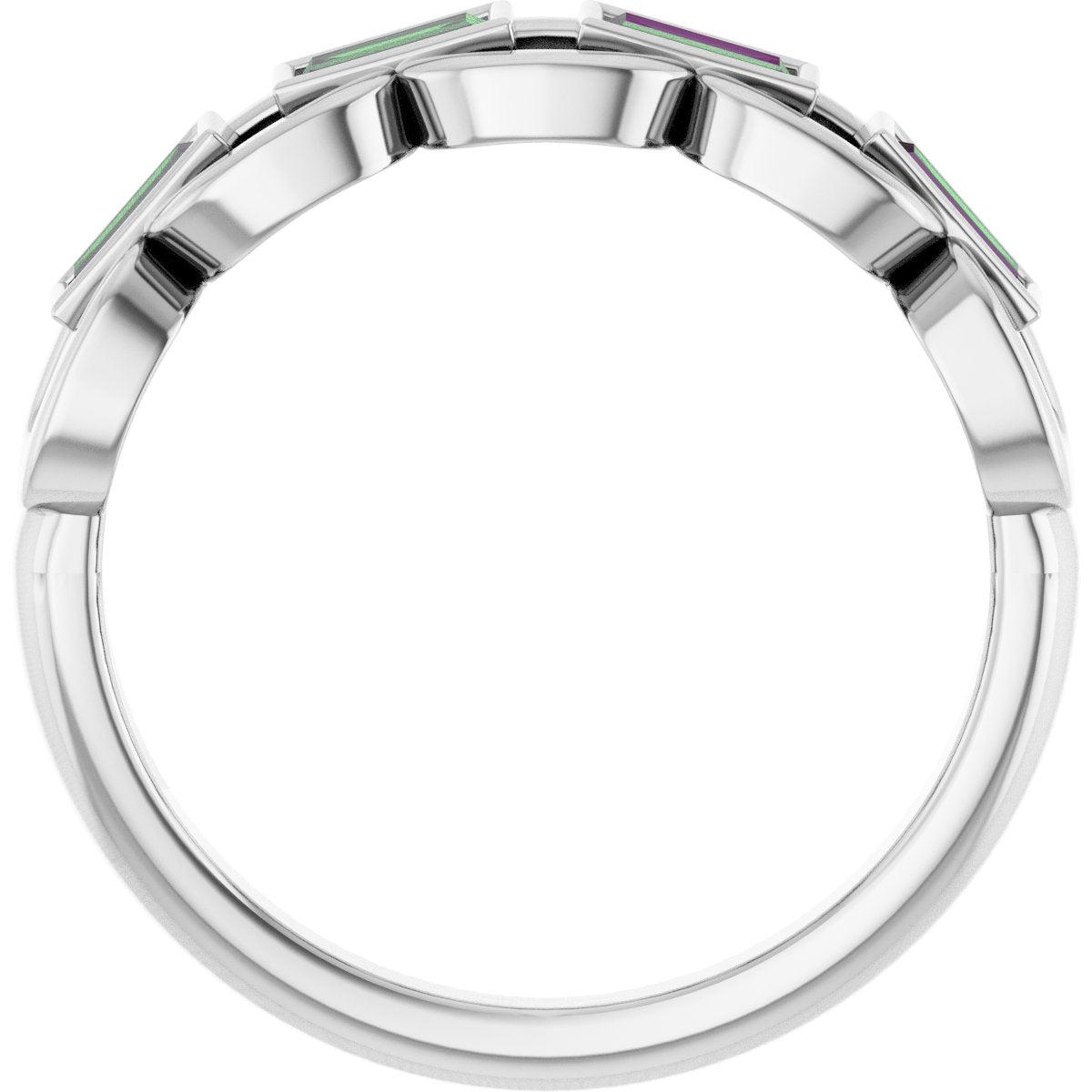 Chain Link Accented Ring