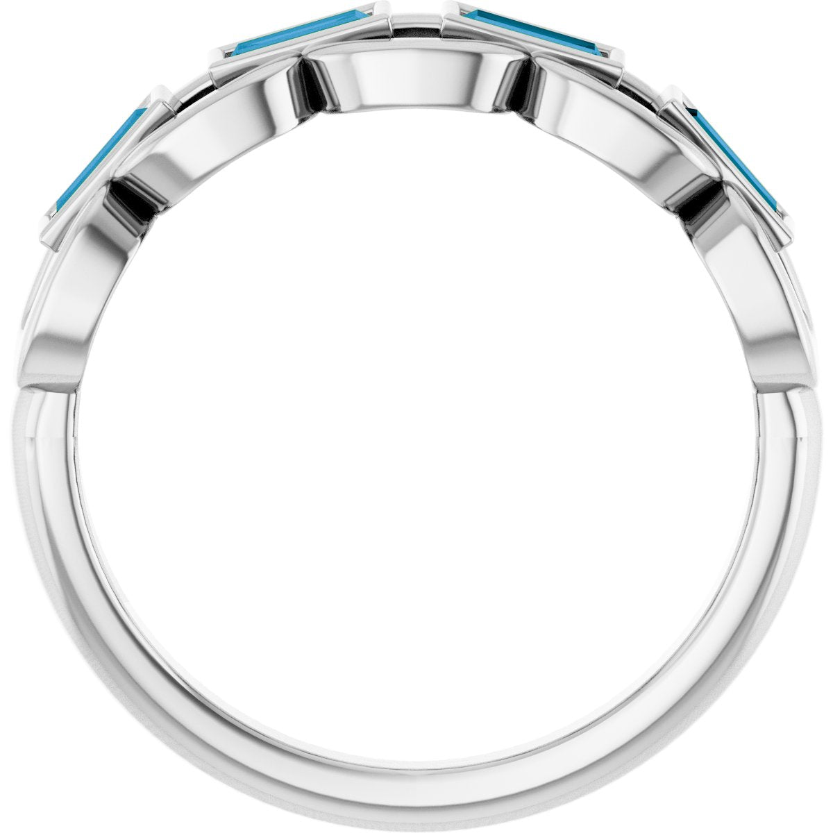 Chain Link Accented Ring