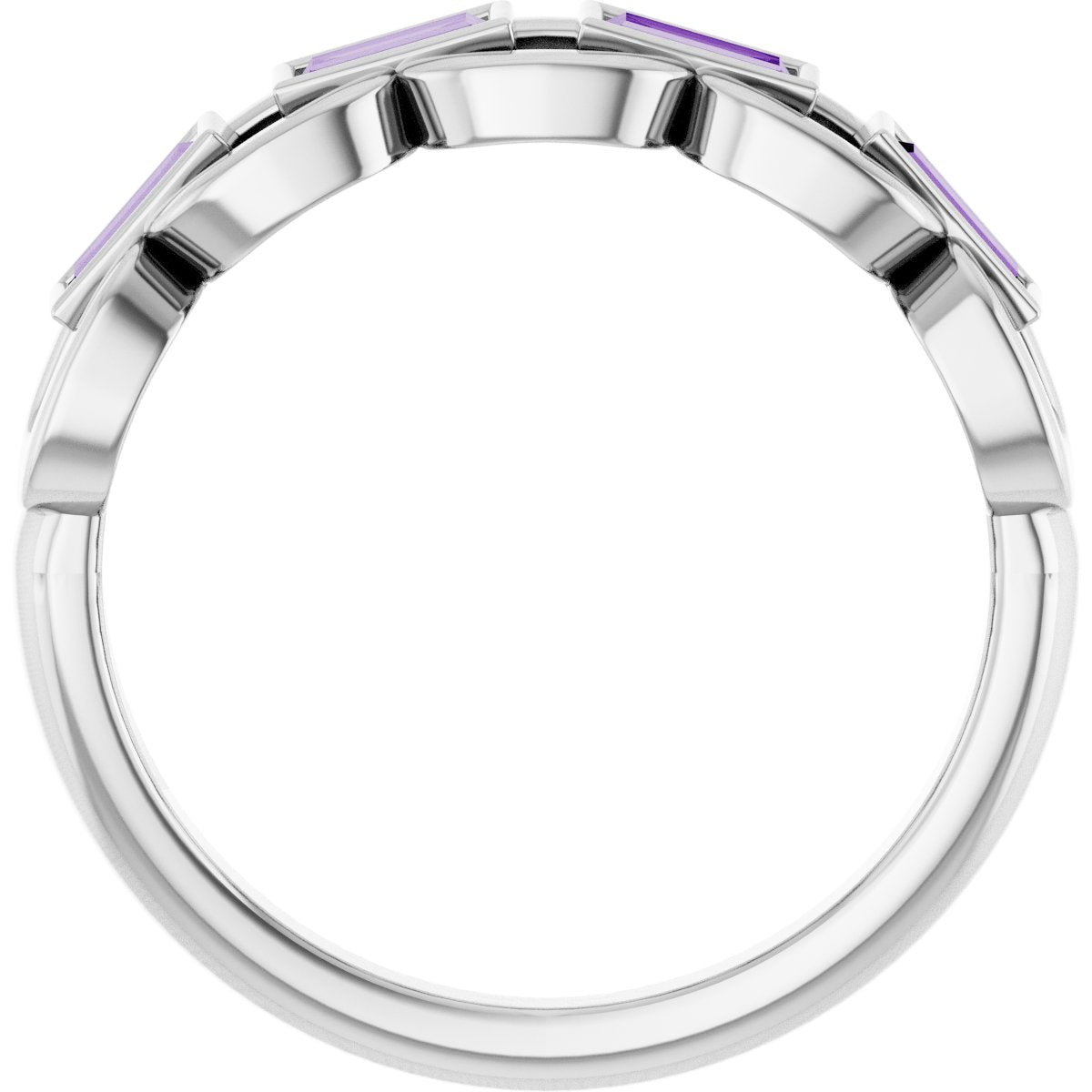 Chain Link Accented Ring
