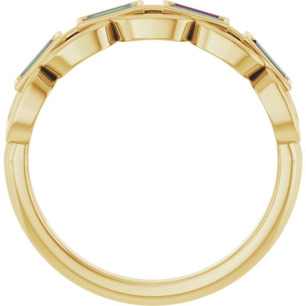 Chain Link Accented Ring