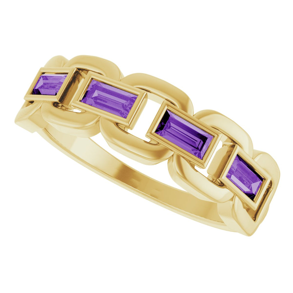 Chain Link Accented Ring