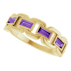 Chain Link Accented Ring