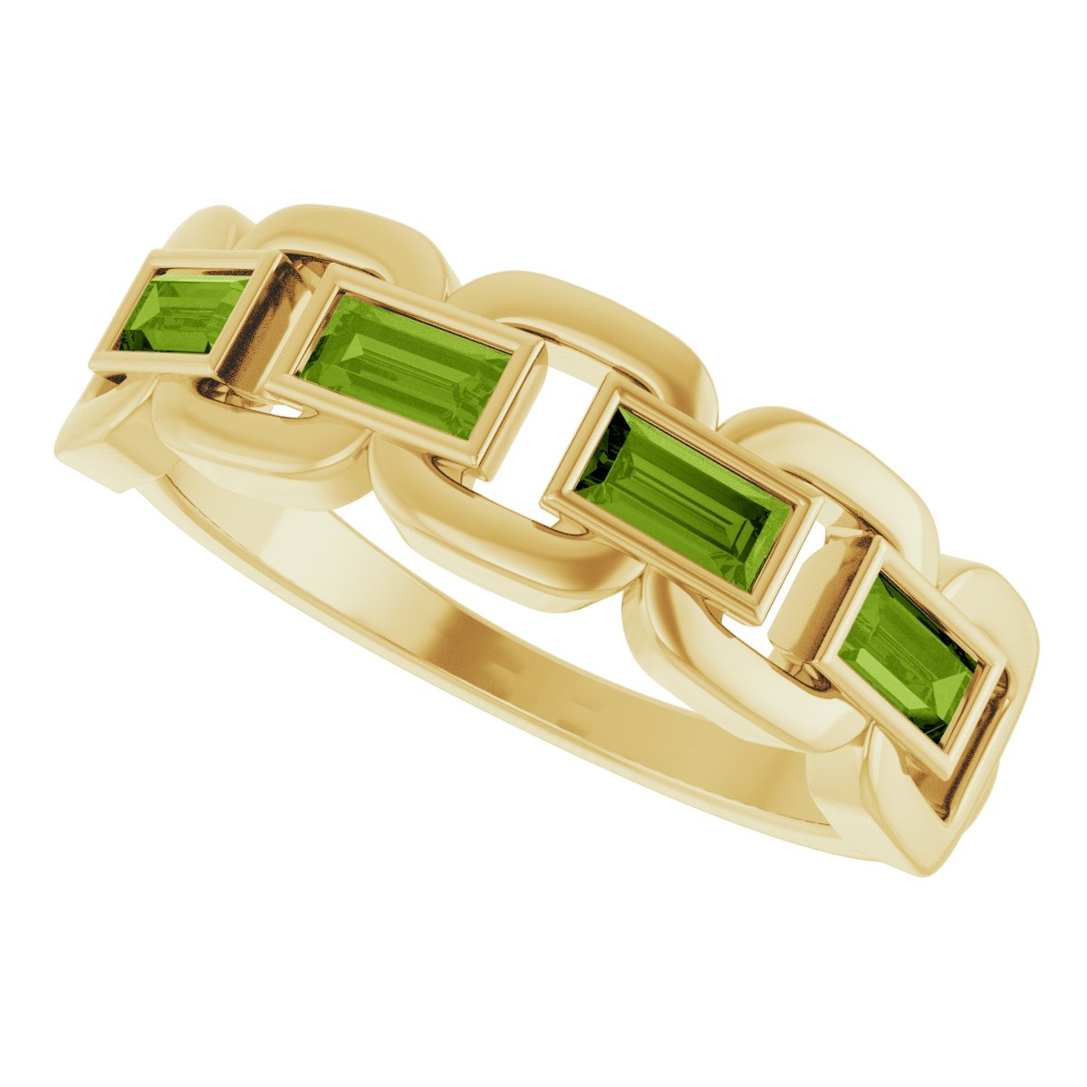 Chain Link Accented Ring
