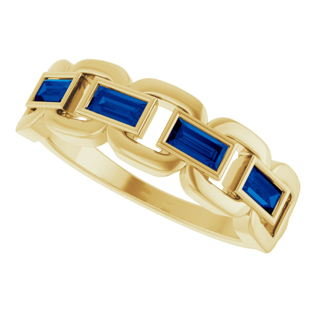 Chain Link Accented Ring