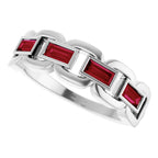 Chain Link Accented Ring