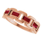 Chain Link Accented Ring