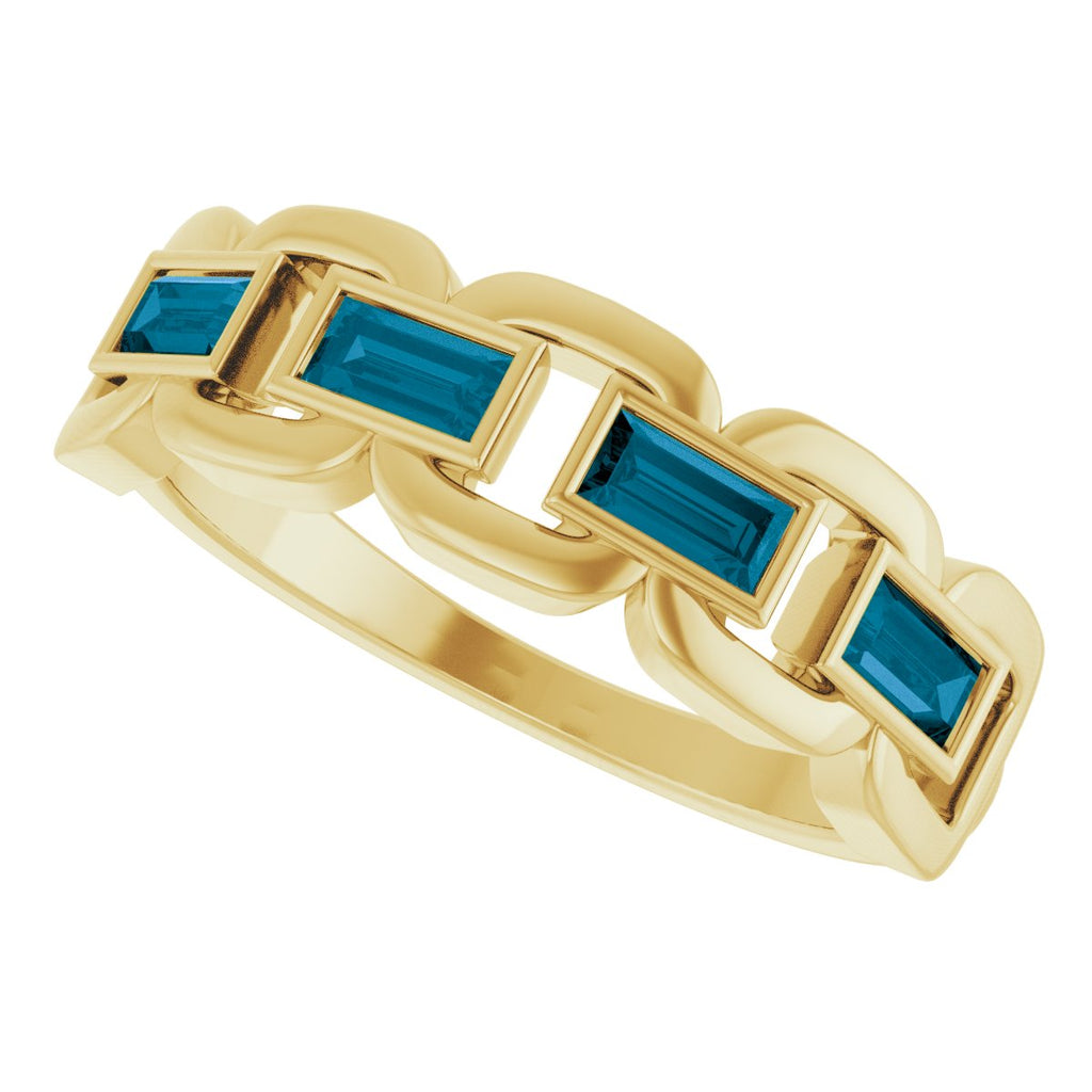 Chain Link Accented Ring