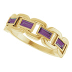 Chain Link Accented Ring