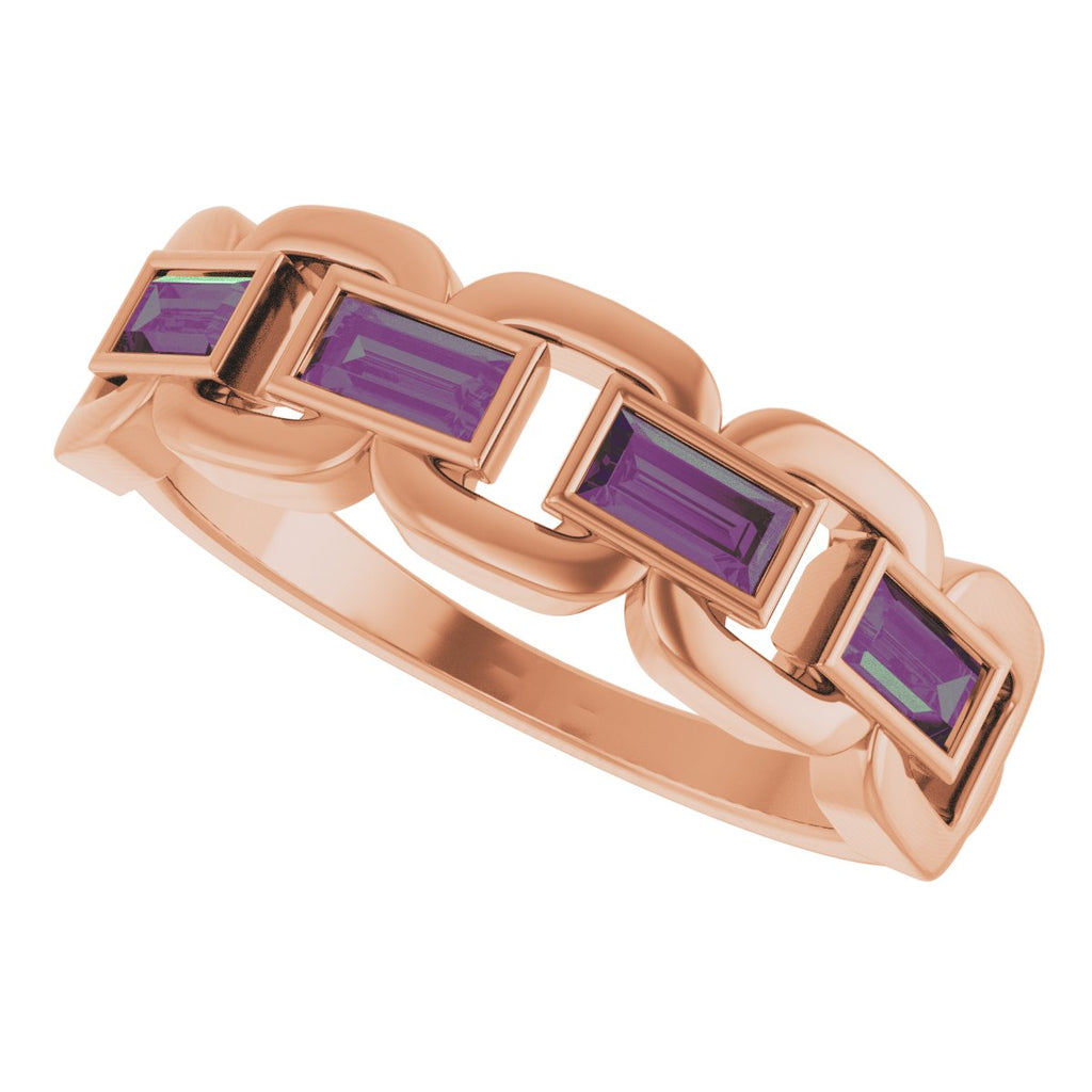 Chain Link Accented Ring