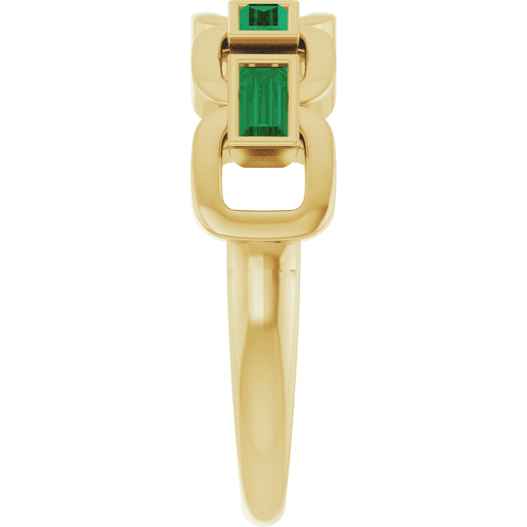 Chain Link Accented Ring