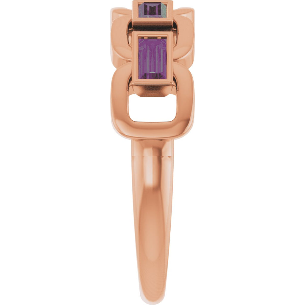 Chain Link Accented Ring
