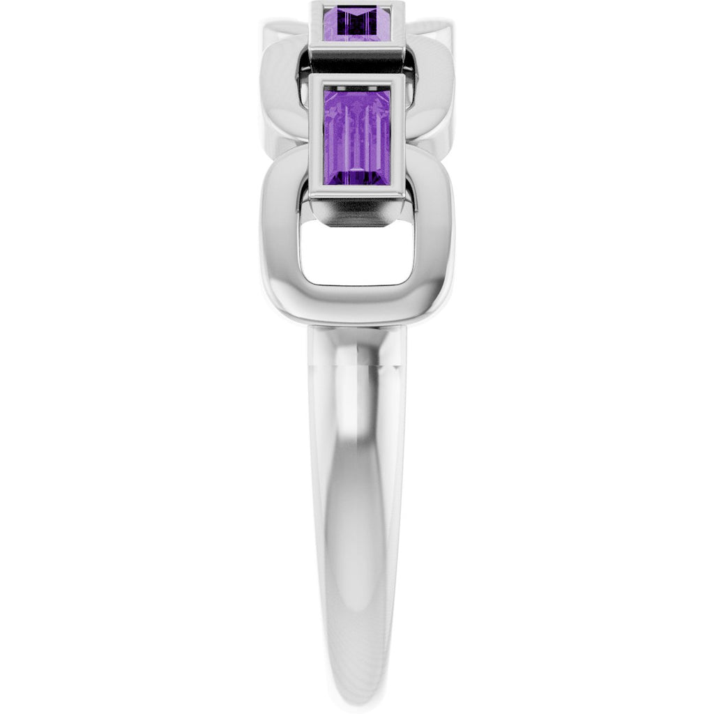 Chain Link Accented Ring