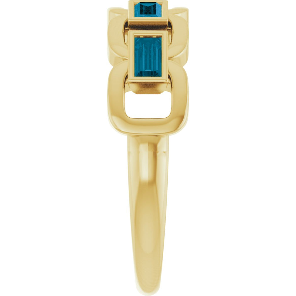 Chain Link Accented Ring