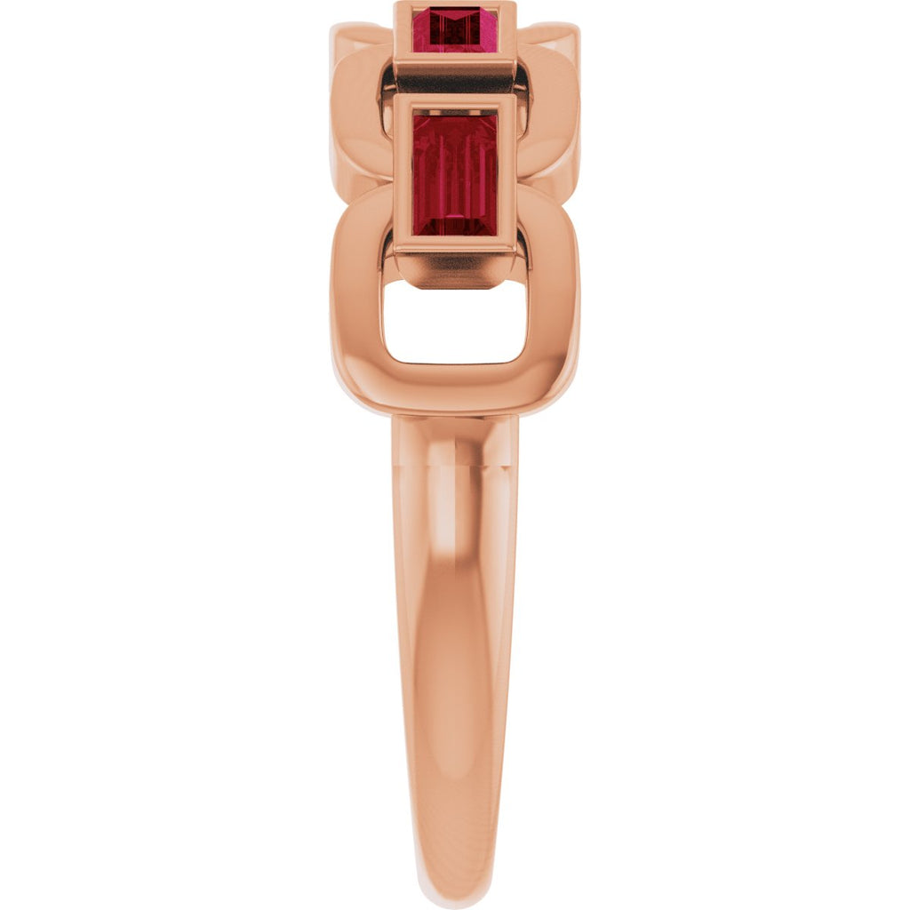 Chain Link Accented Ring