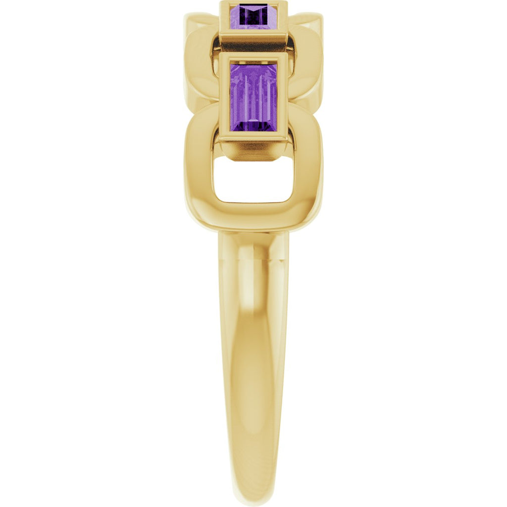 Chain Link Accented Ring