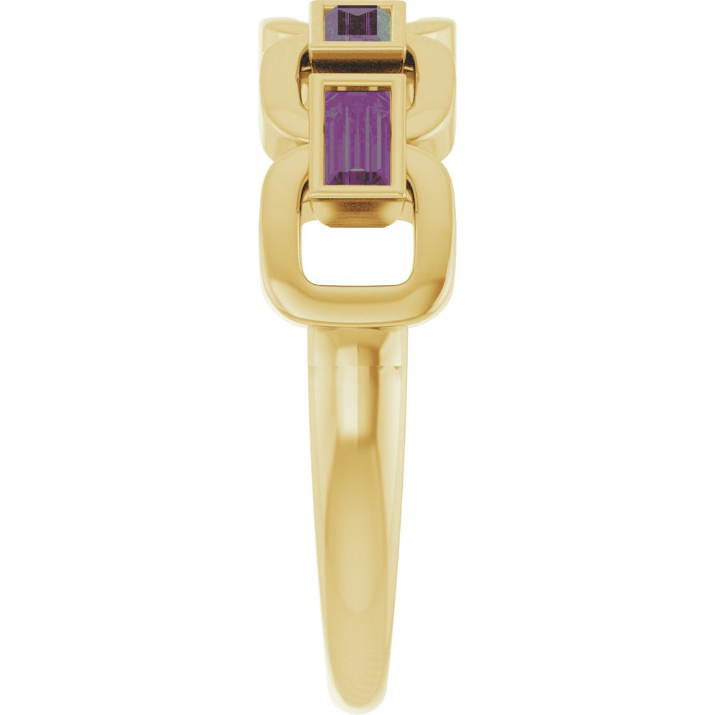 Chain Link Accented Ring