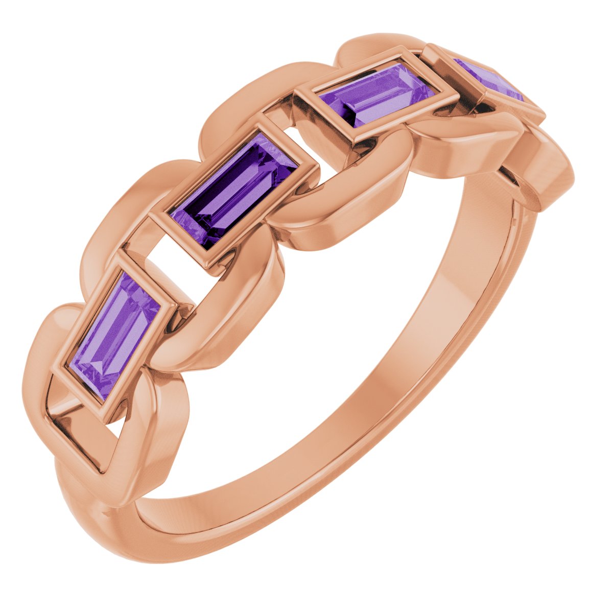 Chain Link Accented Ring
