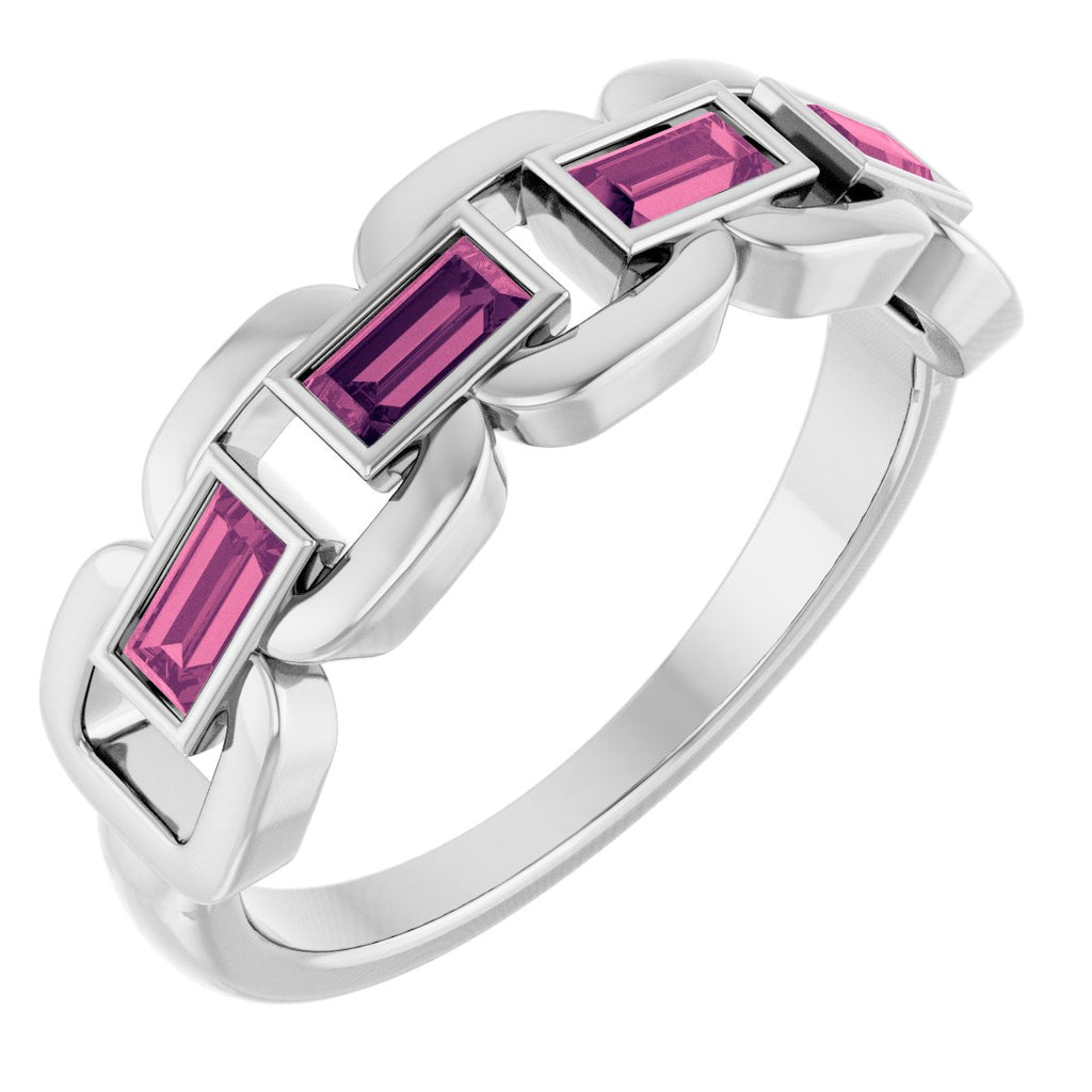 Chain Link Accented Ring
