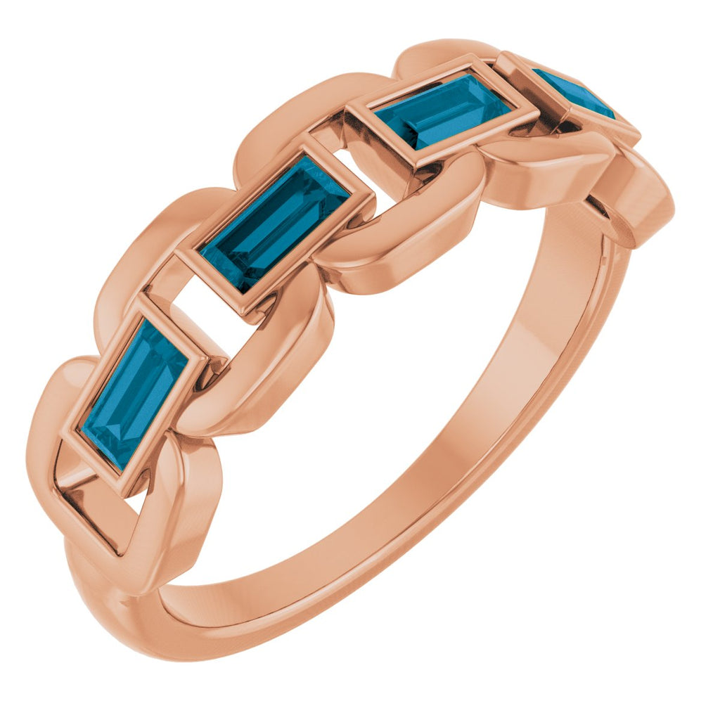 Chain Link Accented Ring