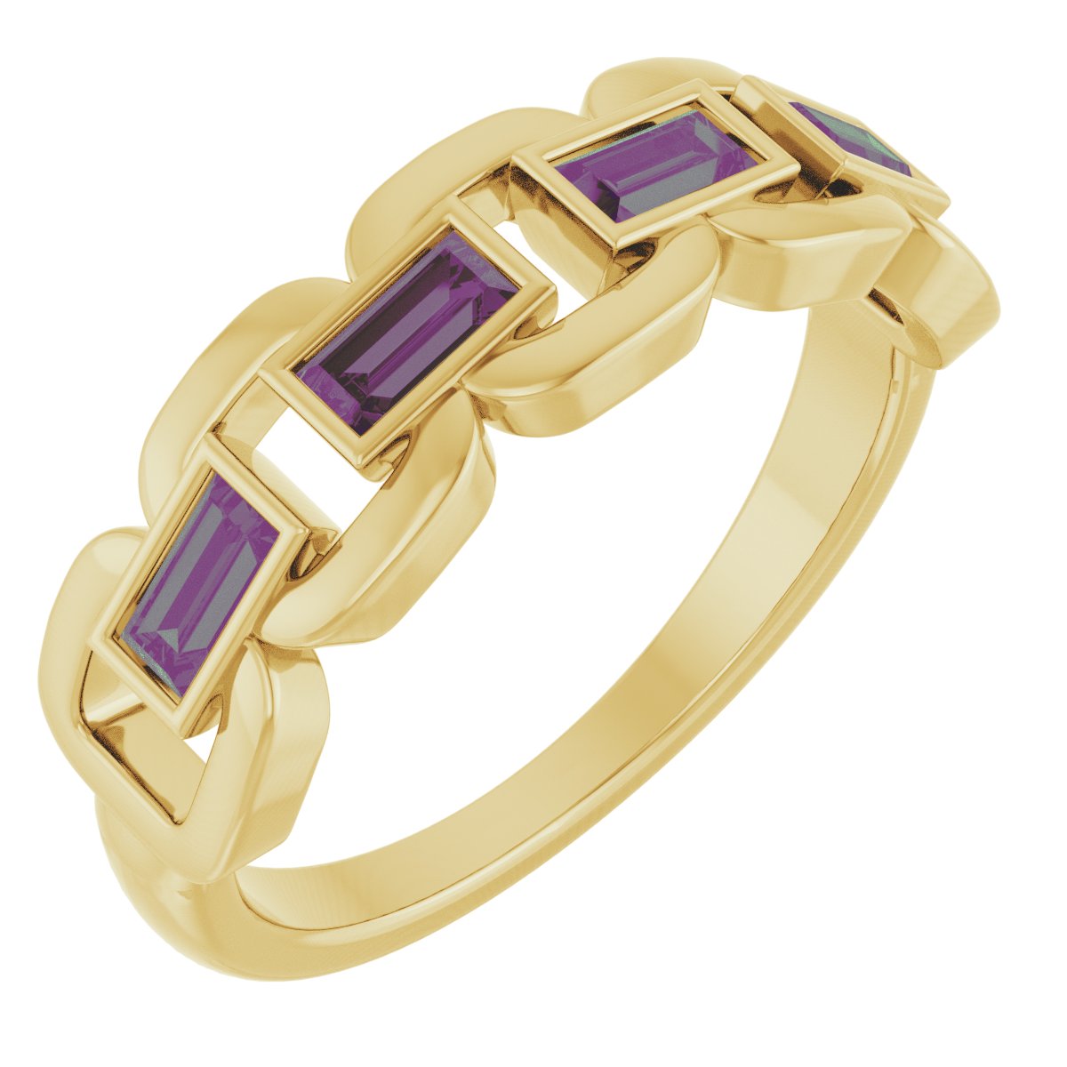 Chain Link Accented Ring