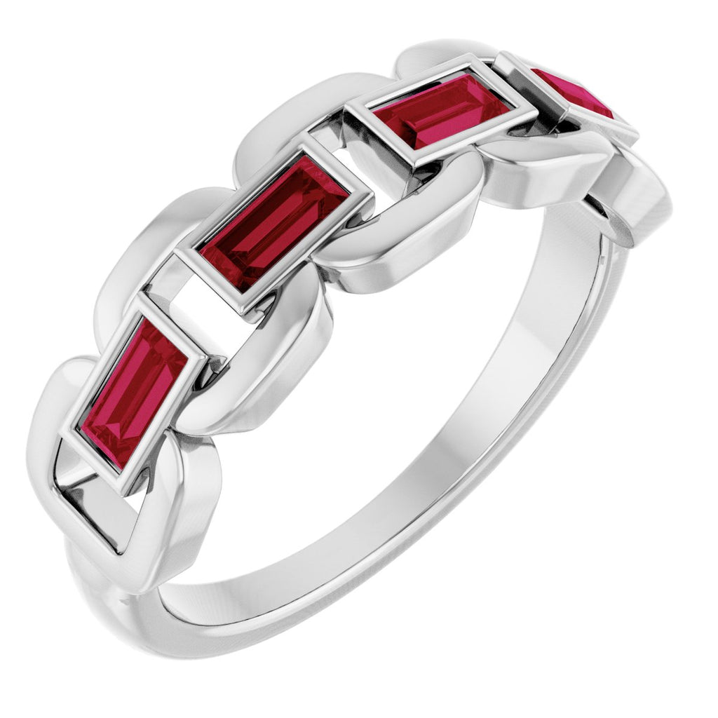 Chain Link Accented Ring