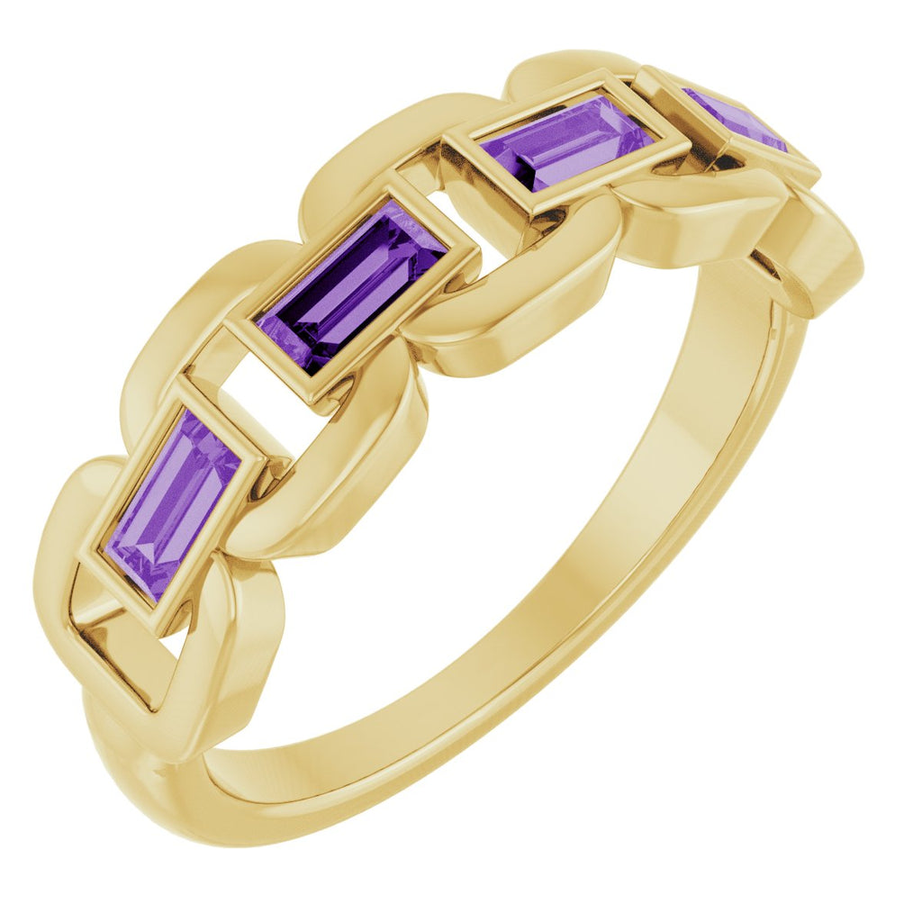 Chain Link Accented Ring