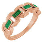 Chain Link Accented Ring