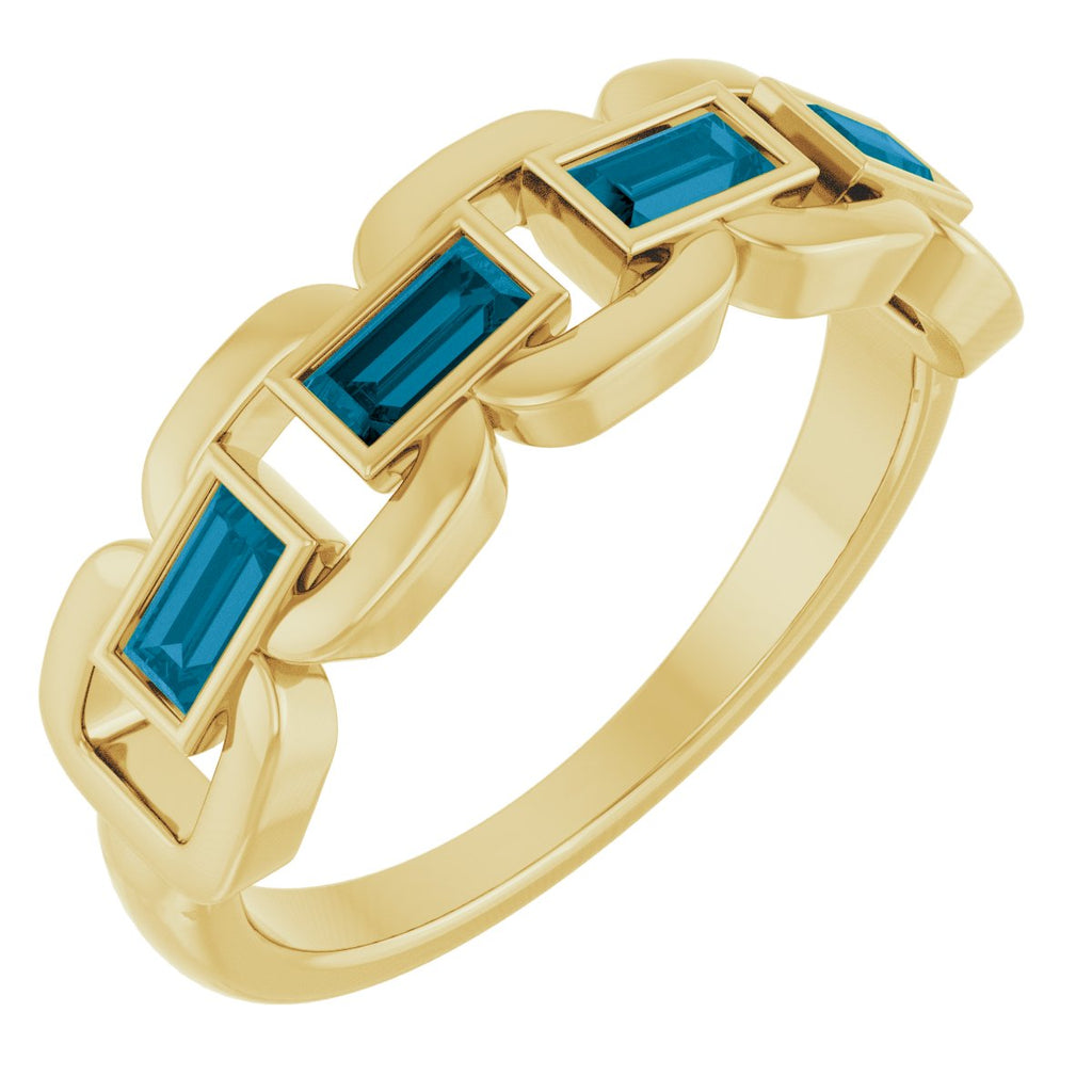 Chain Link Accented Ring