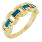 Chain Link Accented Ring