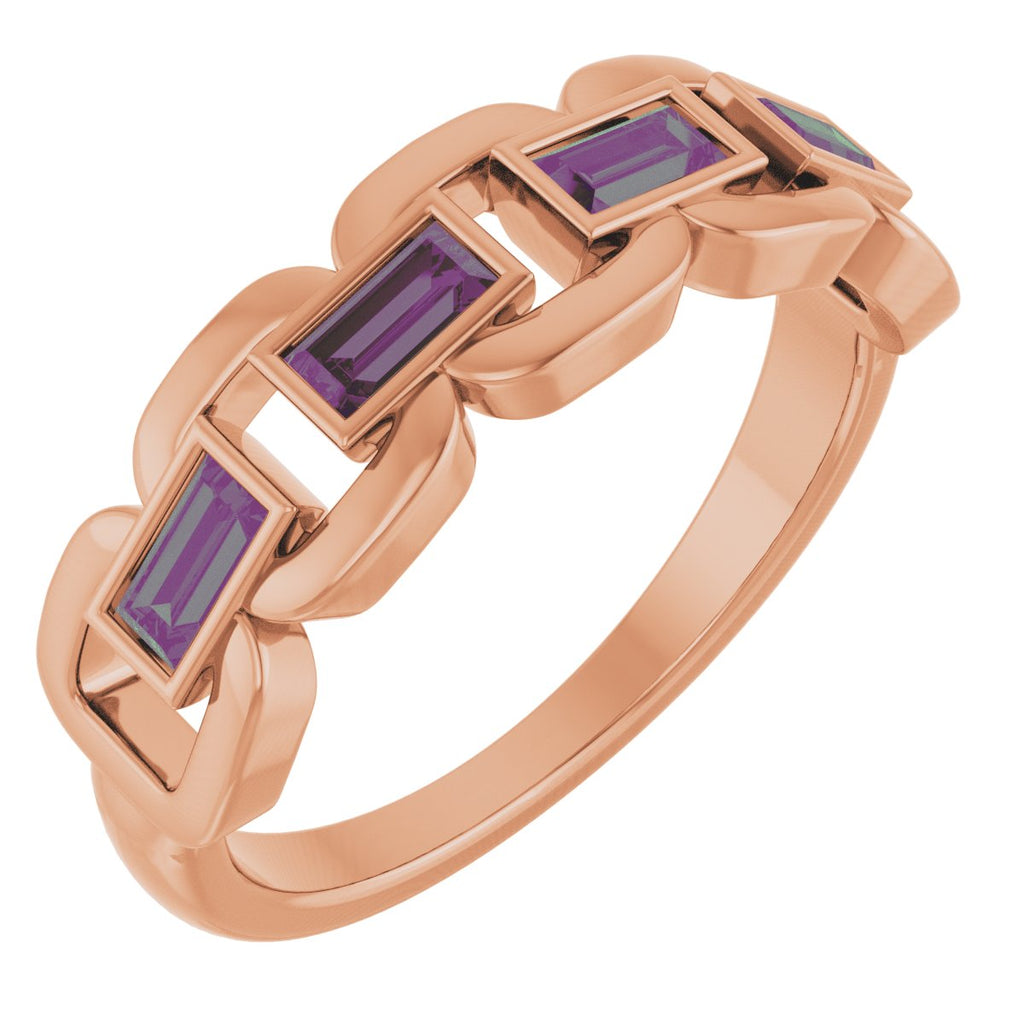 Chain Link Accented Ring