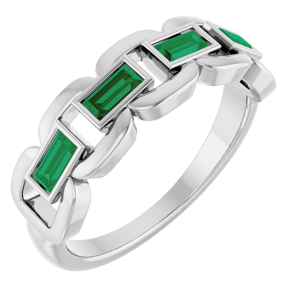 Chain Link Accented Ring