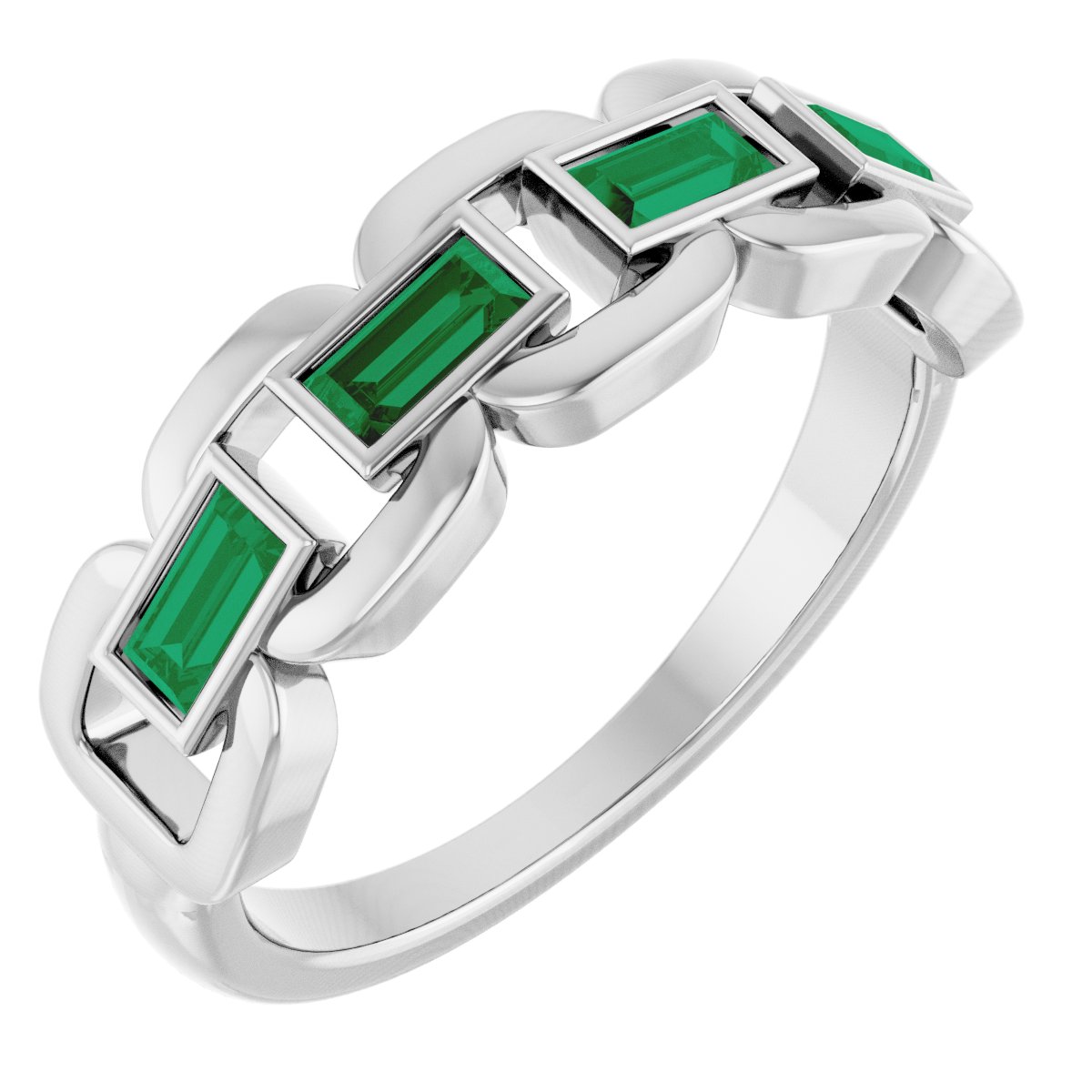 Chain Link Accented Ring