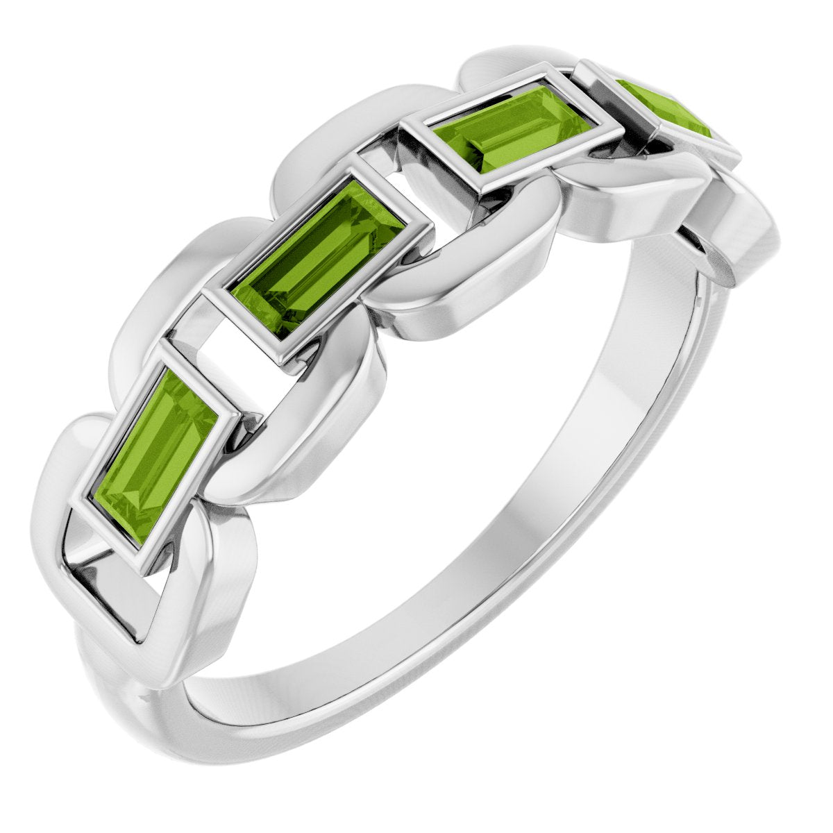 Chain Link Accented Ring