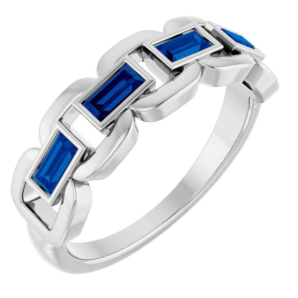 Chain Link Accented Ring