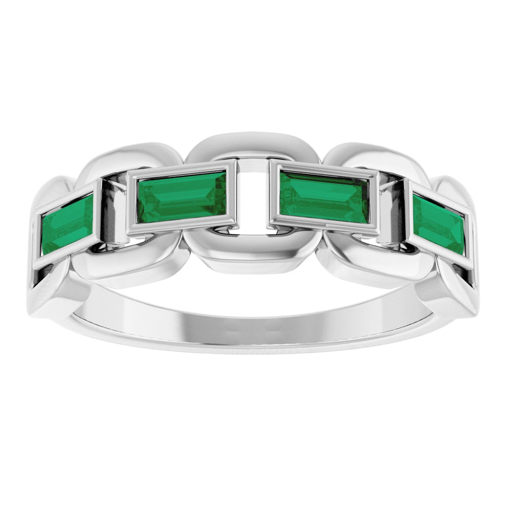 Chain Link Accented Ring