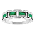 Chain Link Accented Ring