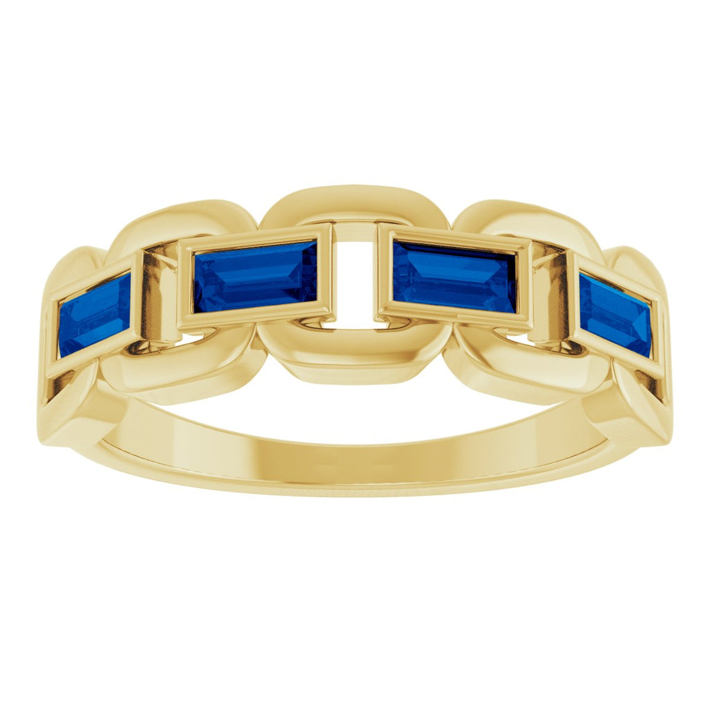 Chain Link Accented Ring