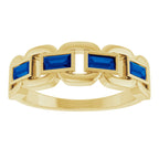 Chain Link Accented Ring