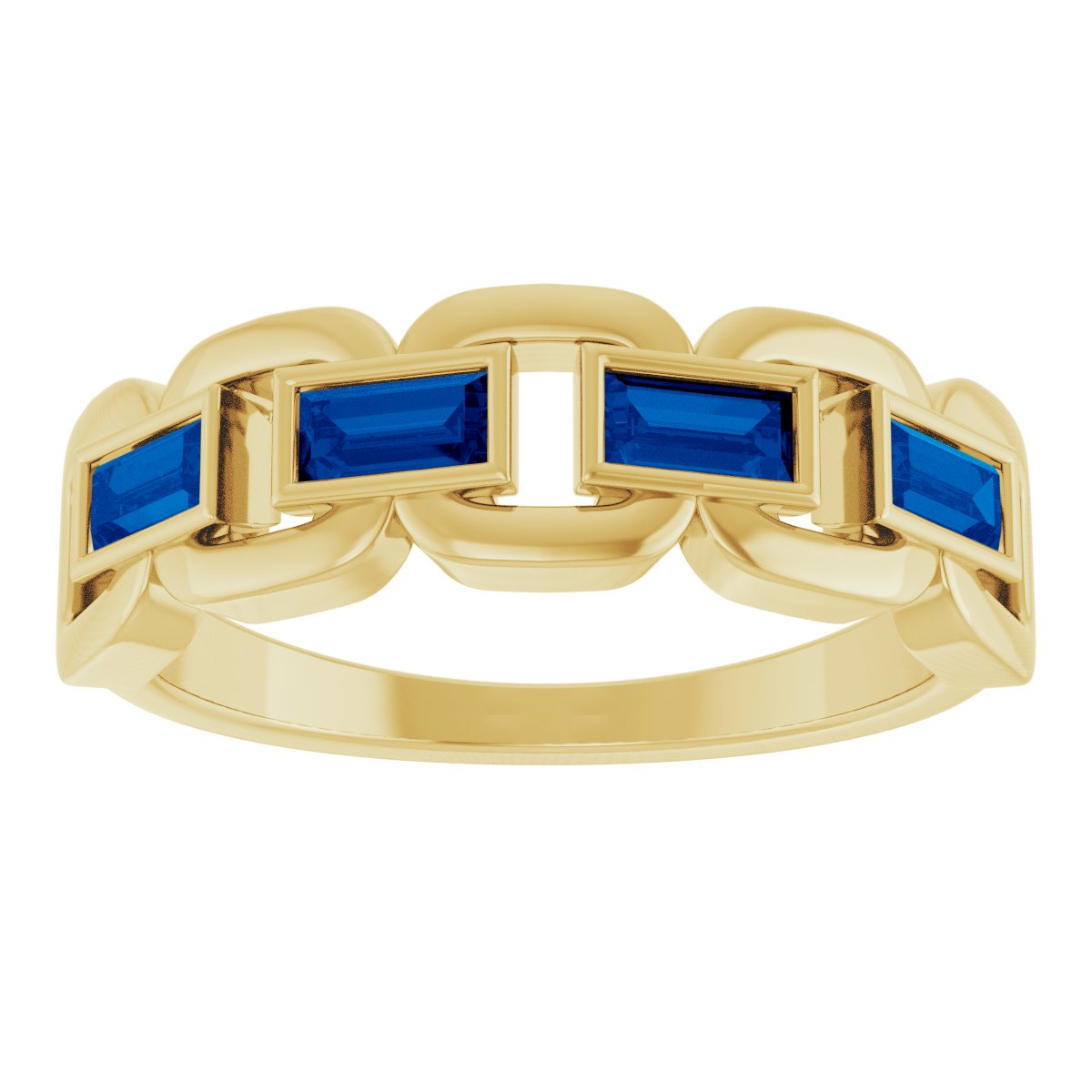 Chain Link Accented Ring