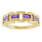 Chain Link Accented Ring