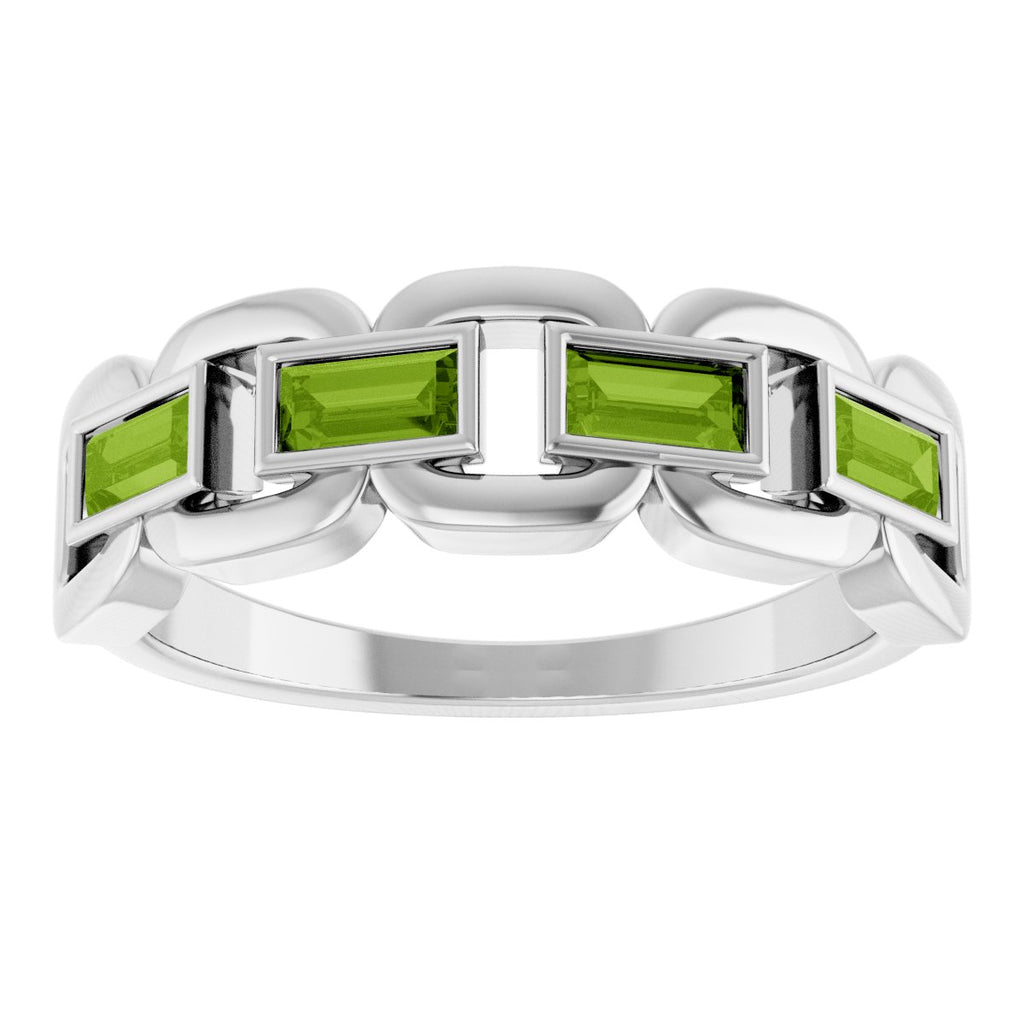 Chain Link Accented Ring