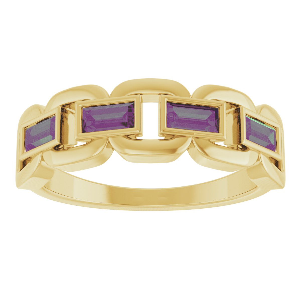 Chain Link Accented Ring