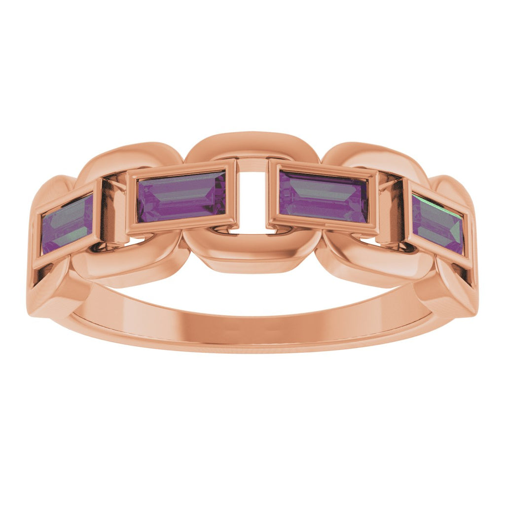 Chain Link Accented Ring