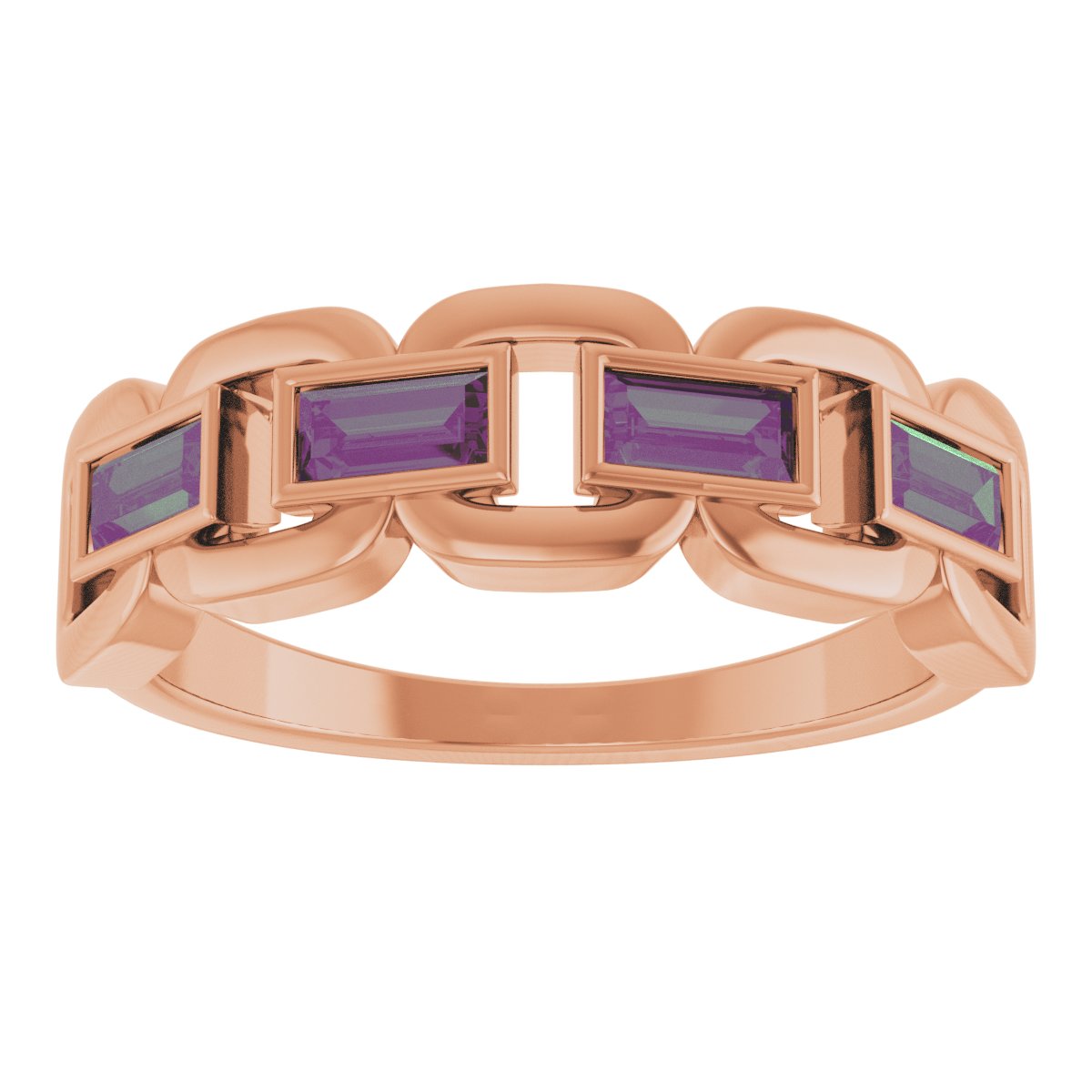 Chain Link Accented Ring