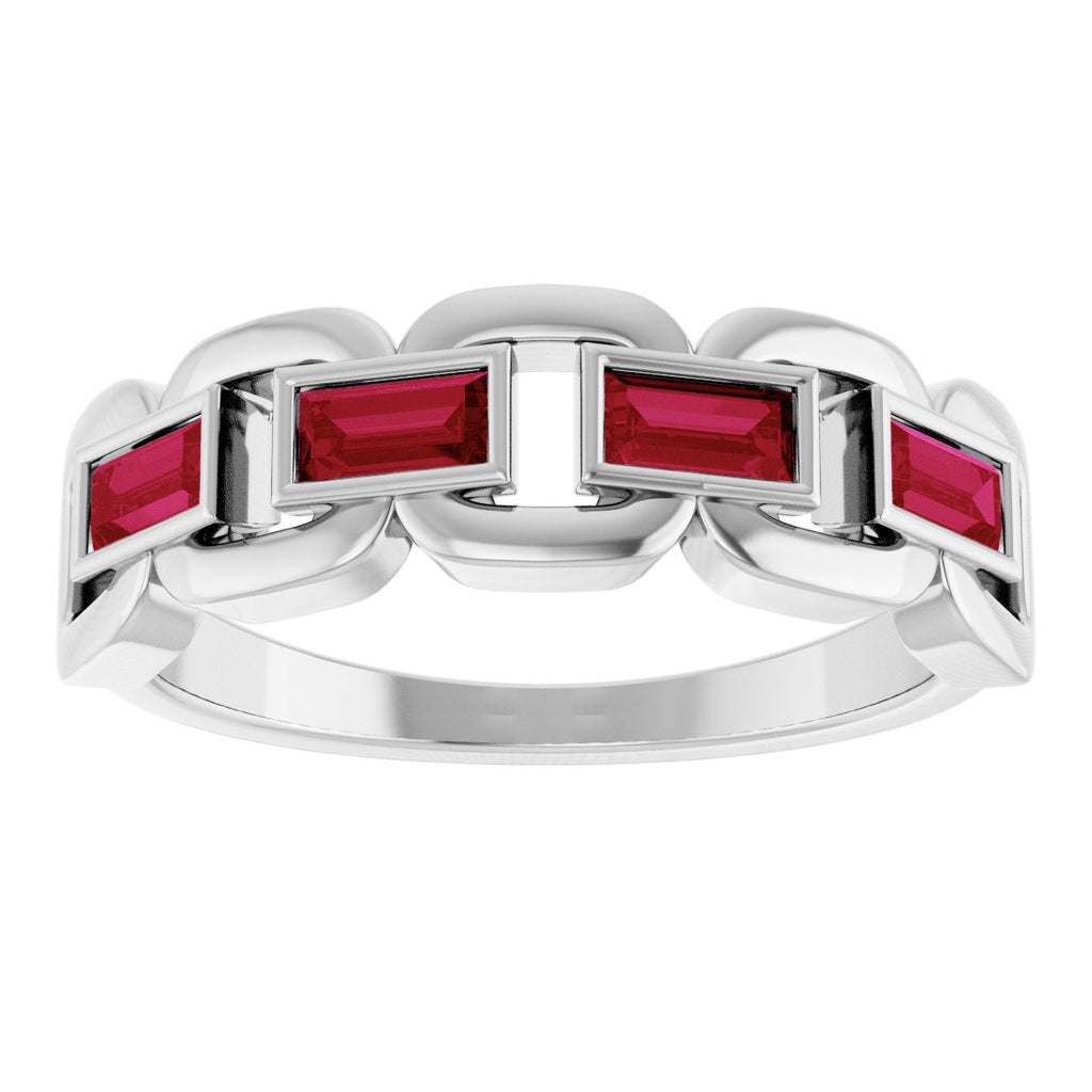 Chain Link Accented Ring